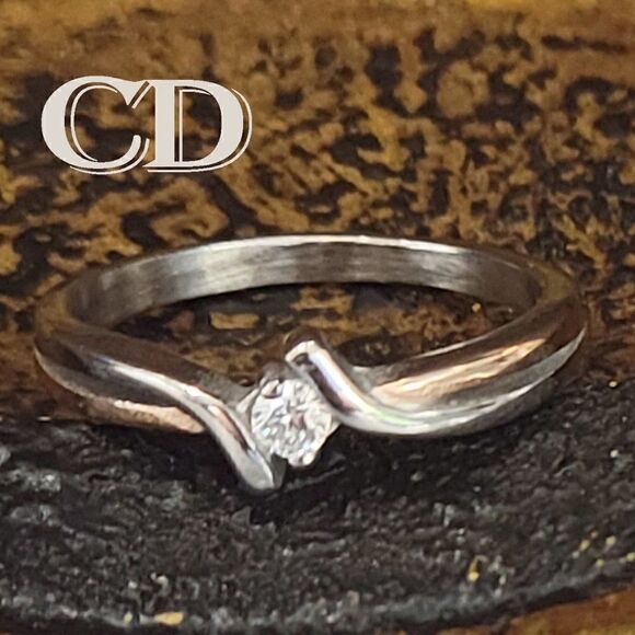 Women's Rose Gold Twist Wedding Ring - Gold Twist Engagement Ring For Girl's - Picture 7 of 8